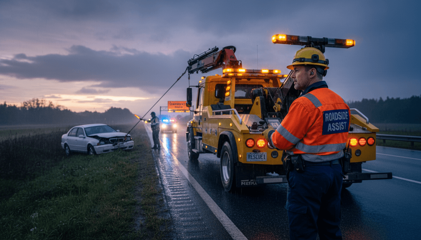 DMV Towing professional team member ready to assist