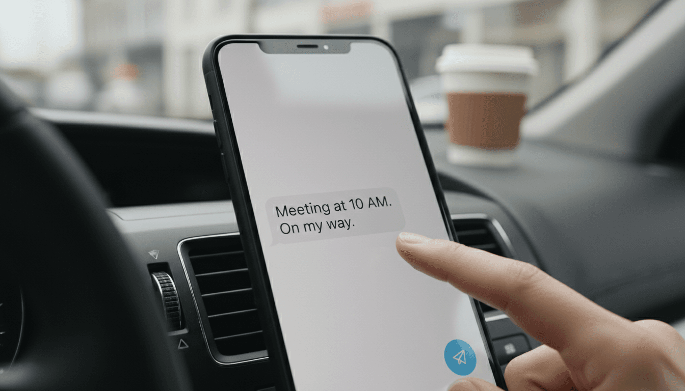 Phone screen showing a text message conversation
